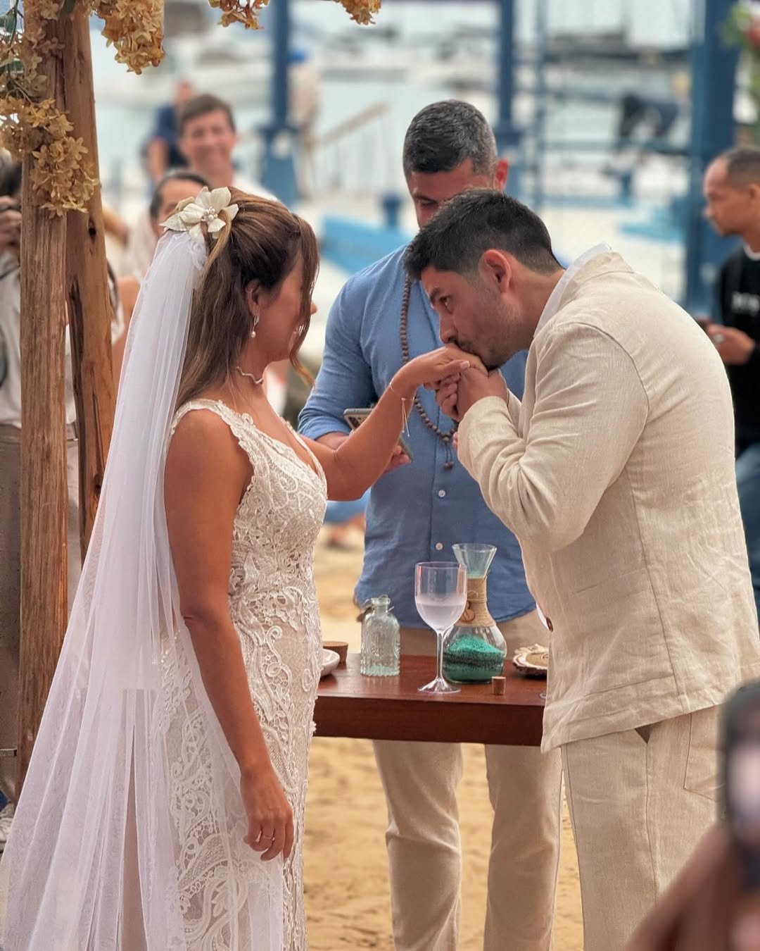 Celebração de casamento realizada no clube