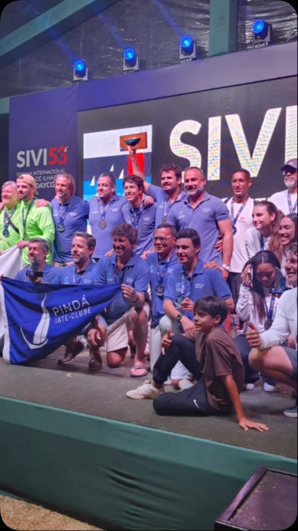 Equipe do Pindá reunida na Semana Internacional de Vela